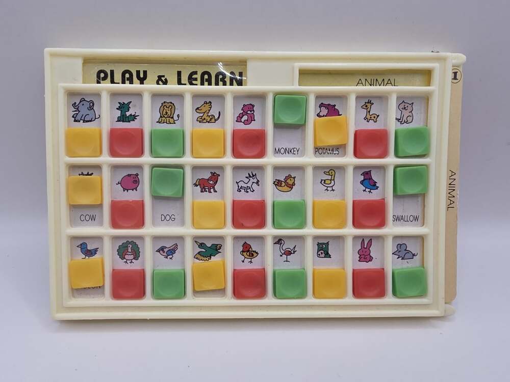 Vintage Play & Learn Animal Educational Toy - comes w 1 card